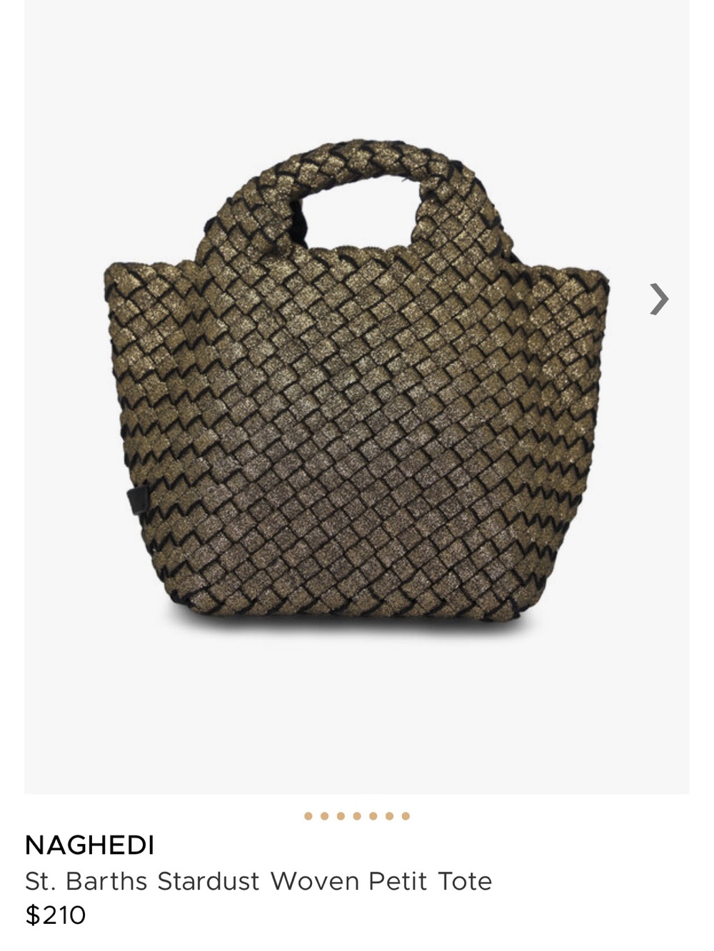 NAGHEDI St. Barths Stardust Woven Tote - Gold